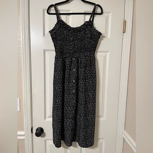 Black and white polka sundress XL